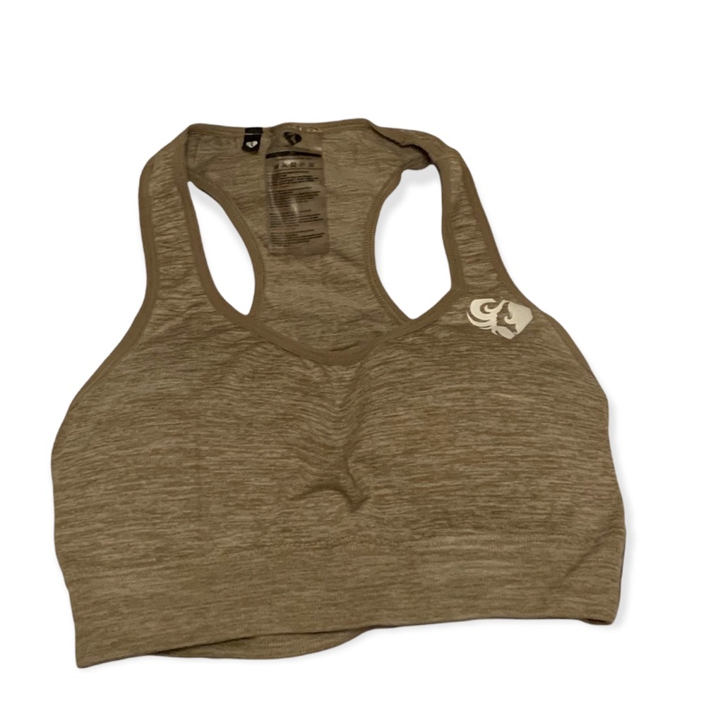 Women’s Best Move Seamless Sports Bra Brown Grey Marl Size M